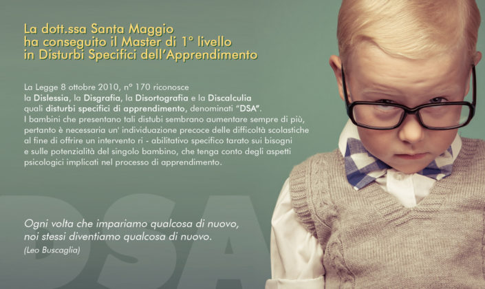 Master di 1° livello in Disturbi Specifici dell'Apprendimento